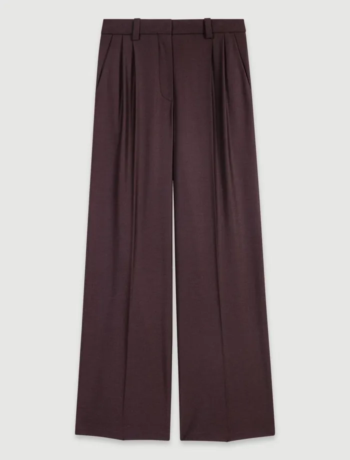 Pants and Jeans Women Maje WideLeg Suit Trousers Brown