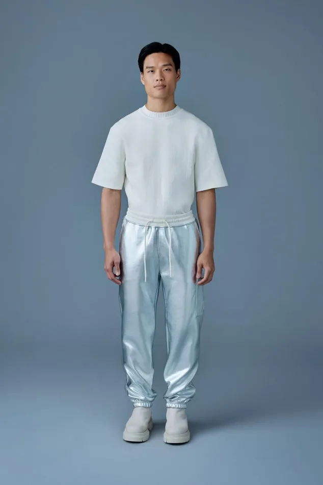 Pants and Shorts Men Mackage MARVINM Metallic Double Face Jersey Sweatpants Black