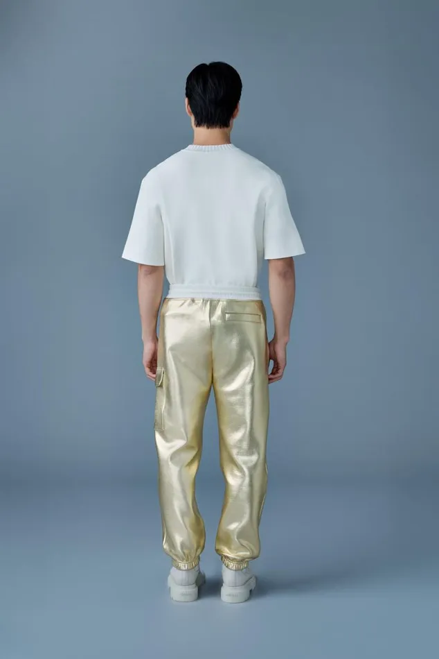Pants and Shorts Men Mackage MARVINM Metallic Double Face Jersey Sweatpants Black