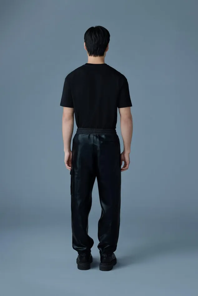Pants and Shorts Men Mackage MARVINM Metallic Double Face Jersey Sweatpants Black