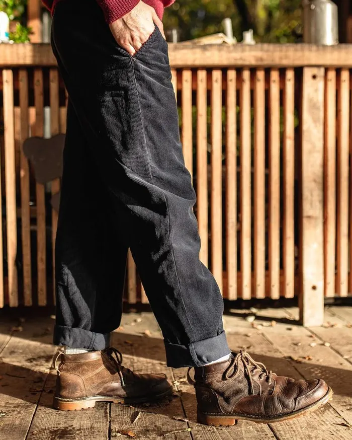 Passenger Clothing Adventurer Cord Trouser Deep Navy Men Trousers