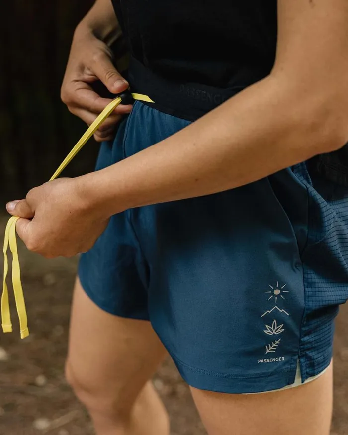 Passenger Clothing Byway Active Recycled Short Dark Denim Women Activewear