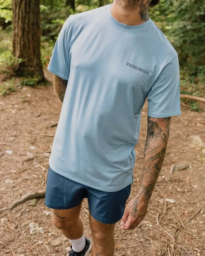 Passenger Clothing Descent Trail Recycled Shorts Dark Denim Men Activewear