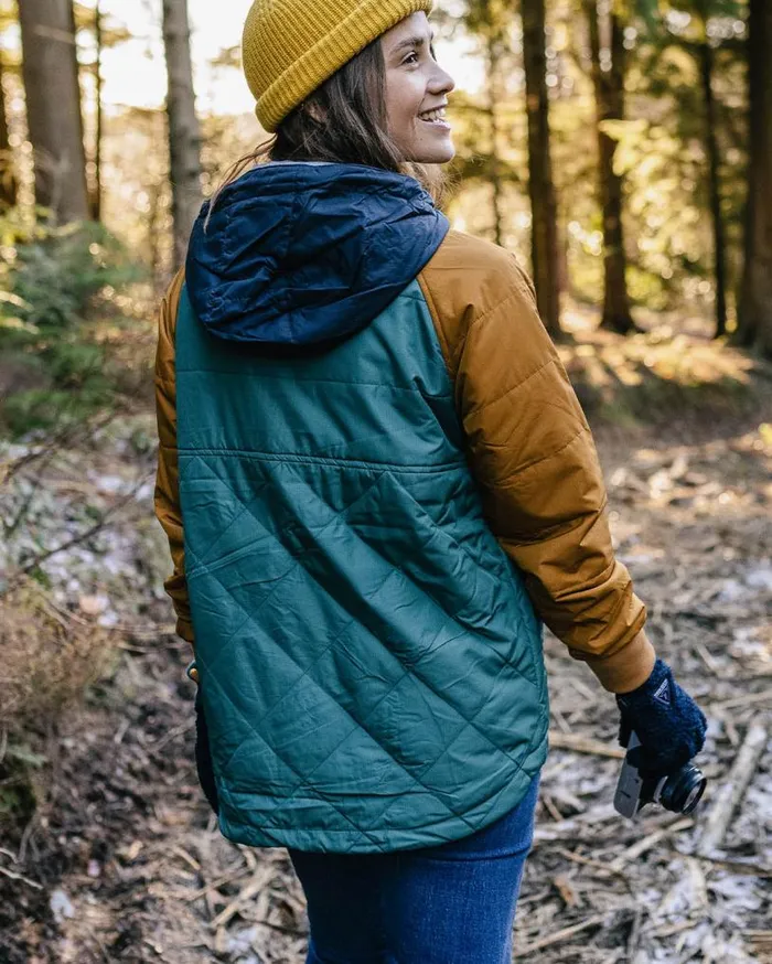 Passenger Clothing Ocean Recycled Insulated 12 Zip Jacket Deep Ocean Women Jackets