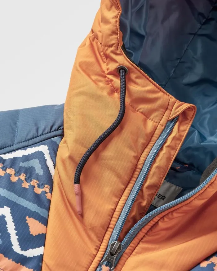 Passenger Clothing Ocean Recycled Insulated 12 Zip Jacket Homespun Stripe Navy Women Jackets