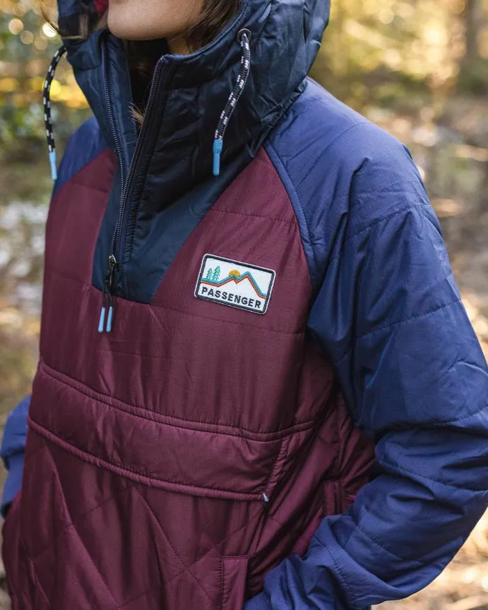 Passenger Clothing Ocean Recycled Insulated 12 Zip Jacket Windsor Wine Women Jackets