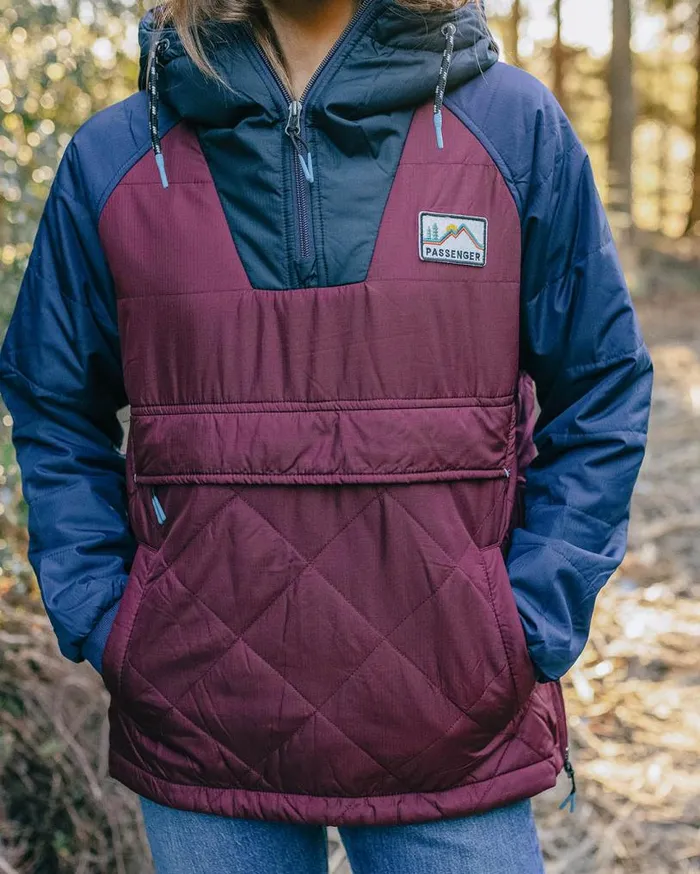 Passenger Clothing Ocean Recycled Insulated 12 Zip Jacket Windsor Wine Women Jackets