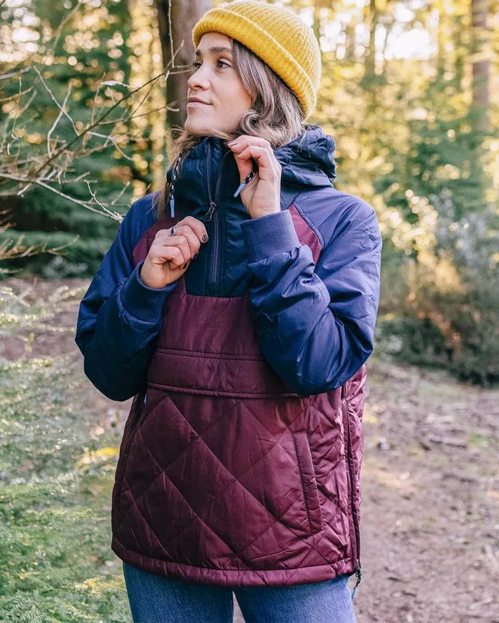 Passenger Clothing Ocean Recycled Insulated 12 Zip Jacket Windsor Wine Women Jackets