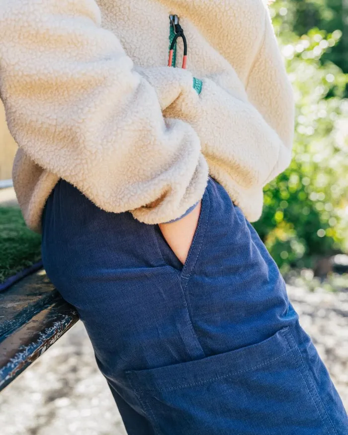 Passenger Clothing Someday Cord Trouser Dark Denim Women Dungarees and Trousers