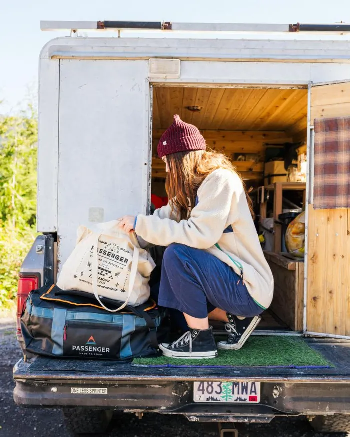 Passenger Clothing Someday Cord Trouser Dark Denim Women Dungarees and Trousers