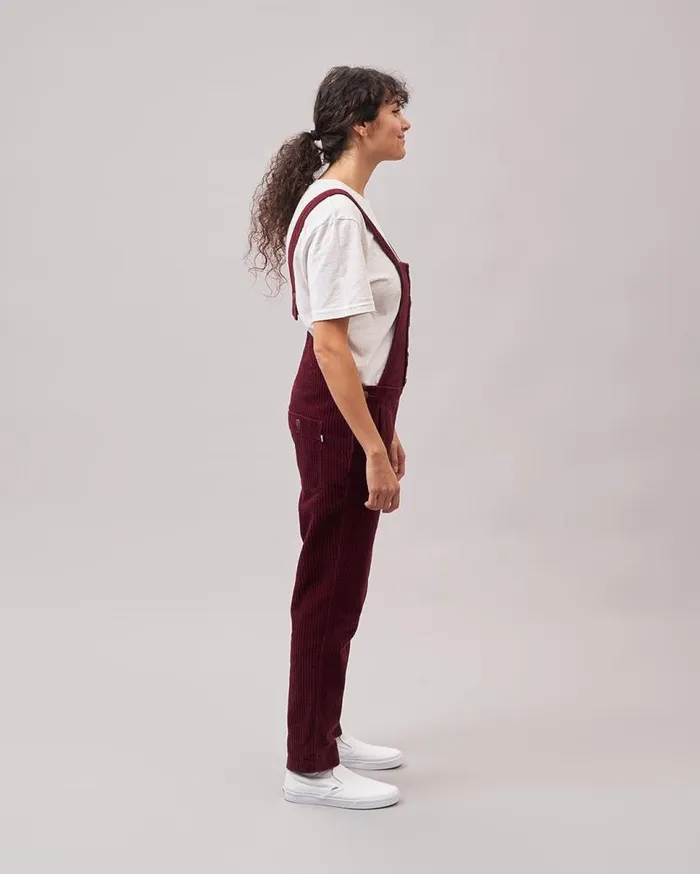 Passenger Clothing Tiaga Cord Dungarees Windsor Wine Women Dungarees and Trousers