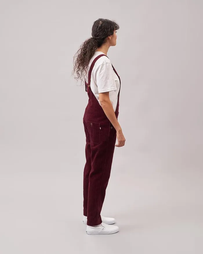 Passenger Clothing Tiaga Cord Dungarees Windsor Wine Women Dungarees and Trousers