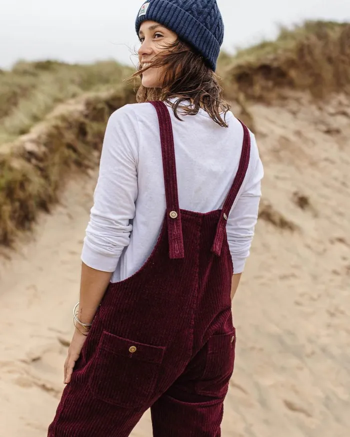 Passenger Clothing Tiaga Cord Dungarees Windsor Wine Women Dungarees and Trousers