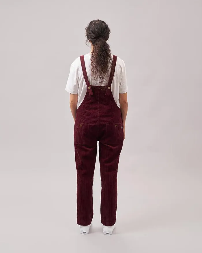 Passenger Clothing Tiaga Cord Dungarees Windsor Wine Women Dungarees and Trousers