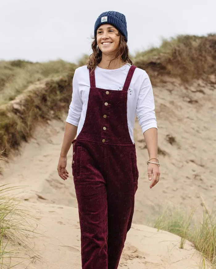 Passenger Clothing Tiaga Cord Dungarees Windsor Wine Women Dungarees and Trousers