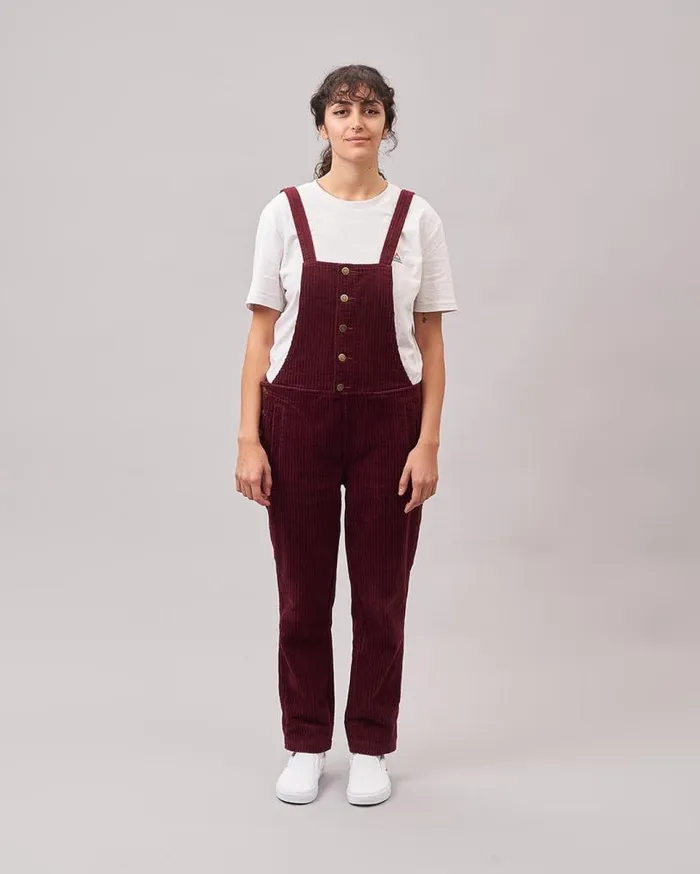 Passenger Clothing Tiaga Cord Dungarees Windsor Wine Women Dungarees and Trousers
