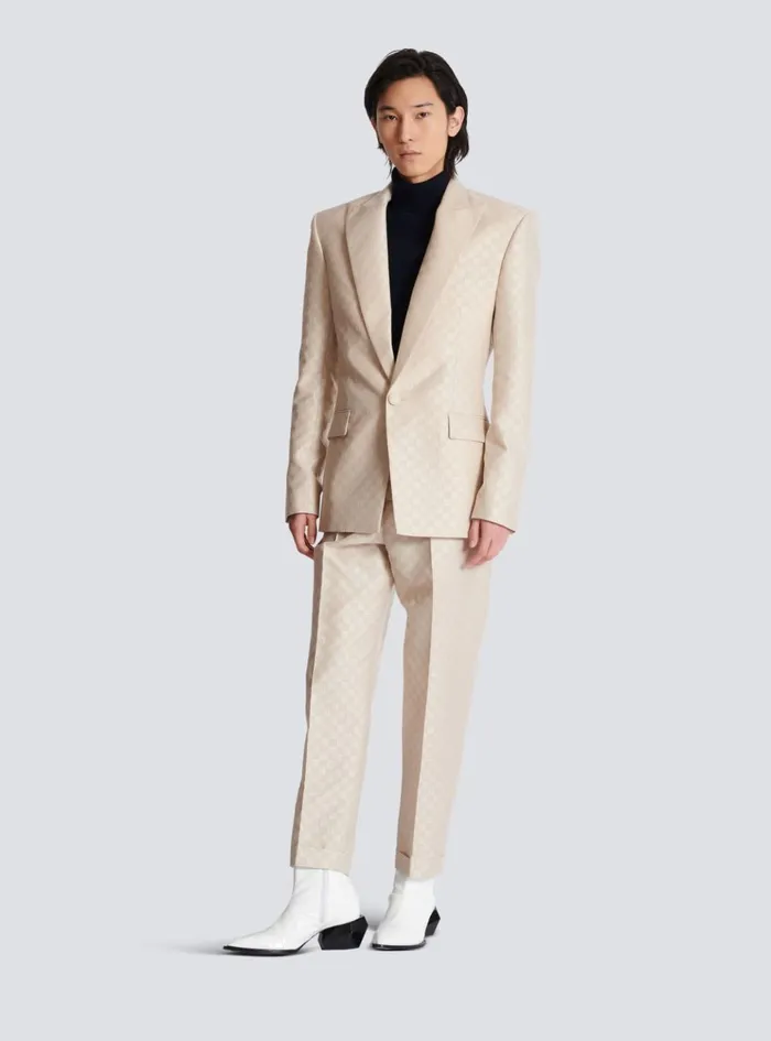 PB Turtleneck Navy Men Balmain Knitwear