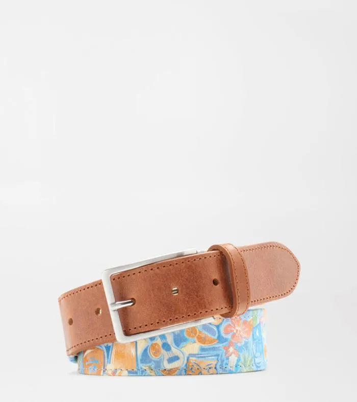 Peter Millar Belts Men Tiki Time Printed Belt