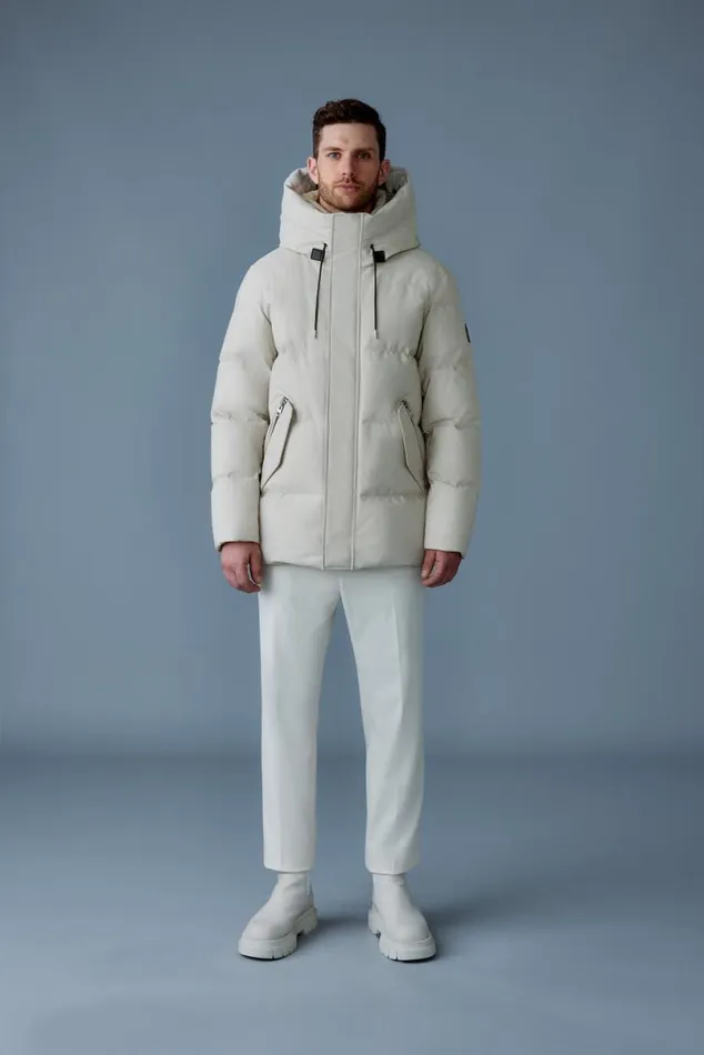 Puffer Men Mackage GRAYDON 2in1 Lustrous Light Down Jacket Navy