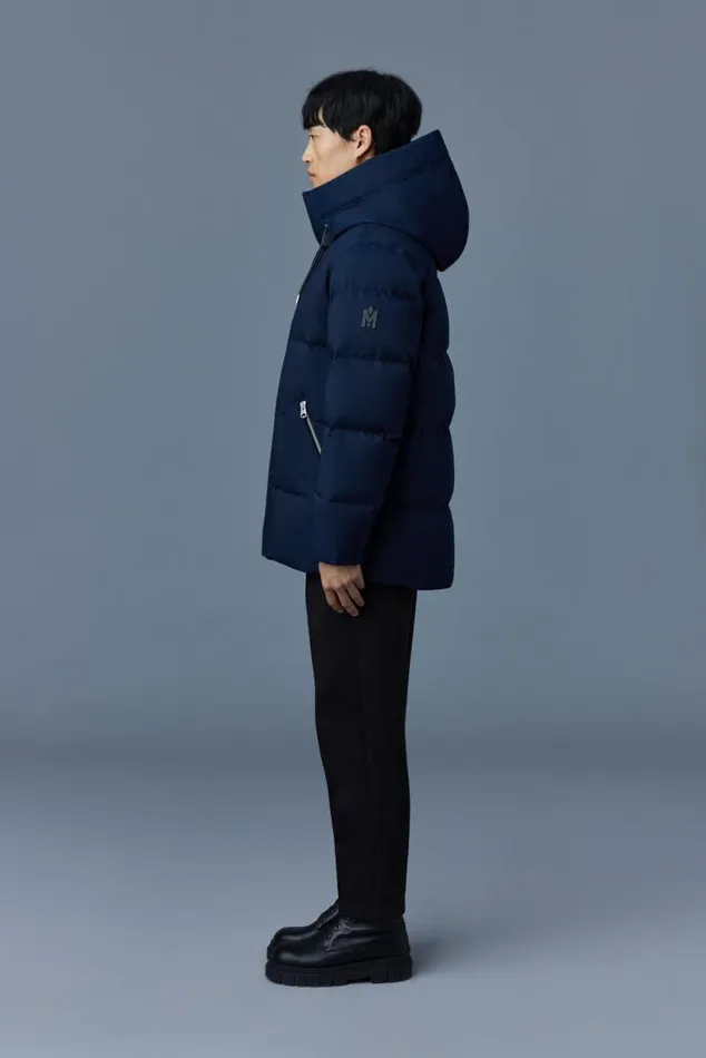 Puffer Men Mackage GRAYDON 2in1 Lustrous Light Down Jacket Navy
