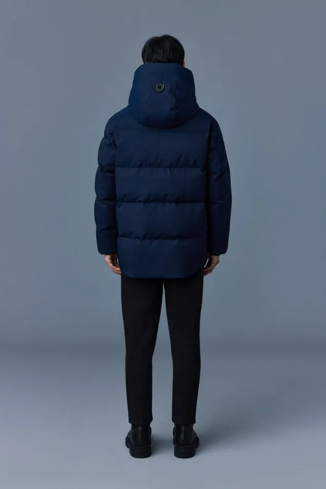Puffer Men Mackage GRAYDON 2in1 Lustrous Light Down Jacket Navy