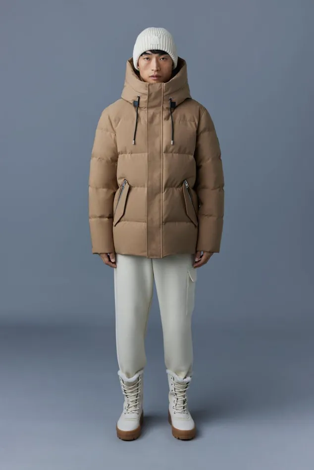 Puffer Men Mackage GRAYDON 2in1 Lustrous Light Down Jacket Navy