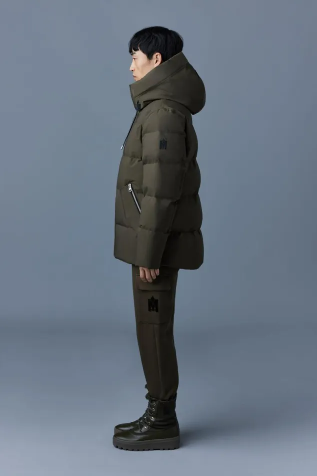Puffer Men Mackage GRAYDON 2in1 Lustrous Light Down Jacket Navy