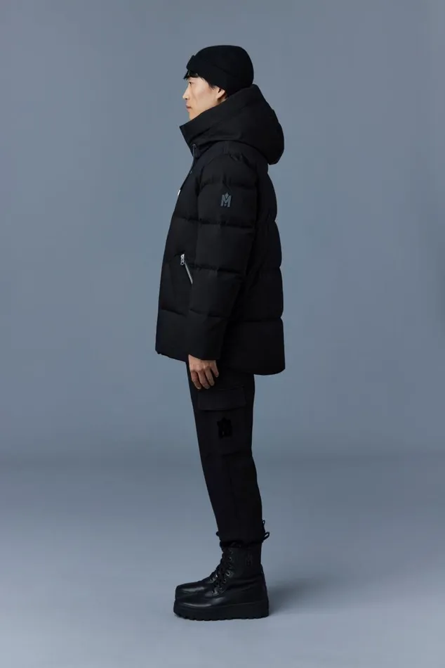 Puffer Men Mackage GRAYDON 2in1 Lustrous Light Down Jacket Navy