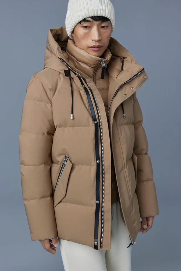 Puffer Men Mackage GRAYDON 2in1 Lustrous Light Down Jacket Navy