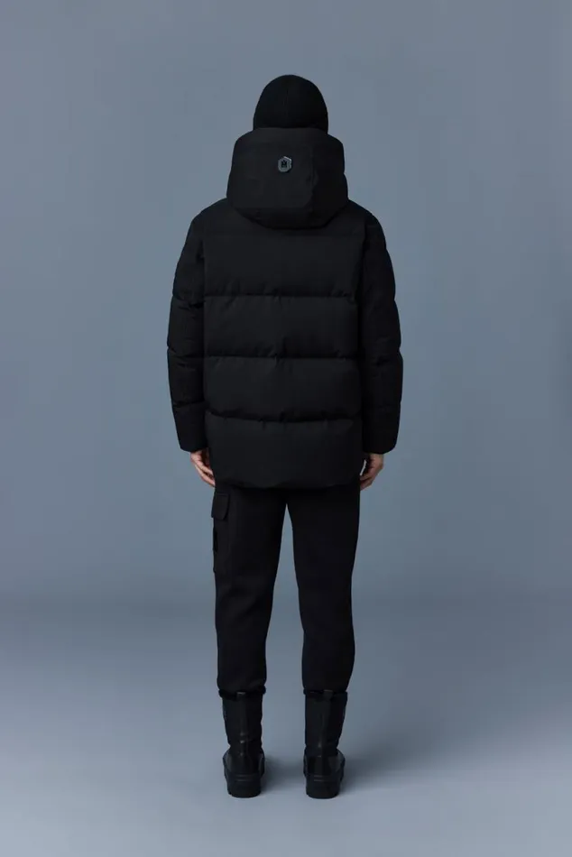 Puffer Men Mackage GRAYDON 2in1 Lustrous Light Down Jacket Navy