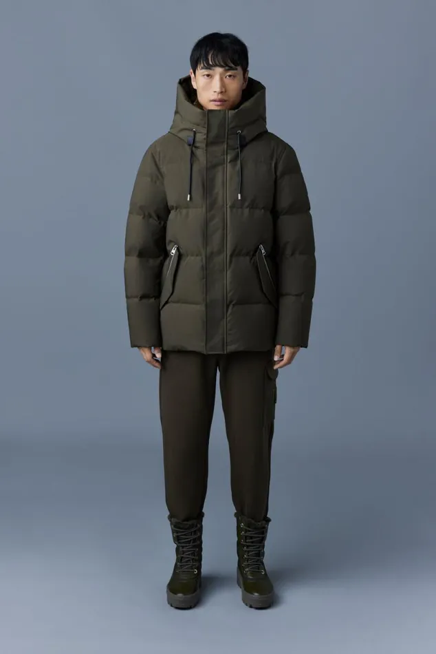 Puffer Men Mackage GRAYDON 2in1 Lustrous Light Down Jacket Navy