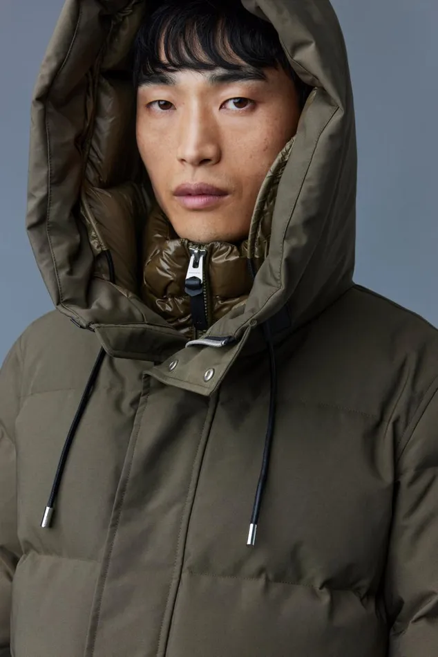 Puffer Men Mackage GRAYDON 2in1 Lustrous Light Down Jacket Navy