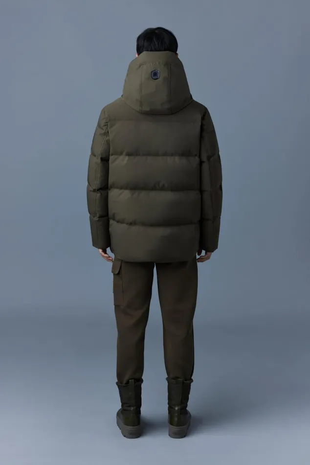 Puffer Men Mackage GRAYDON 2in1 Lustrous Light Down Jacket Navy