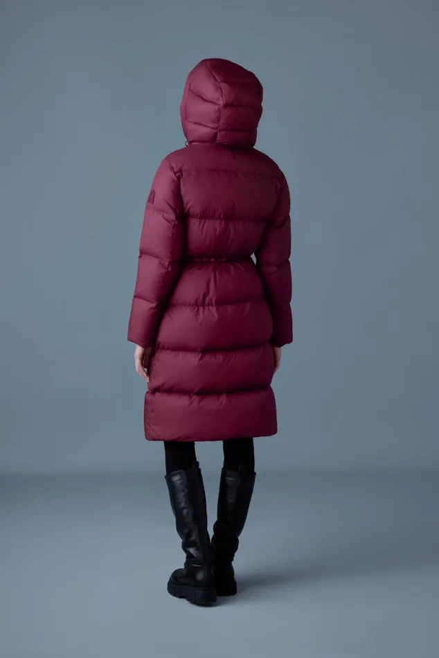 Puffers Women Mackage ISHANISW Softwash Long Down Coat With Hood Trench