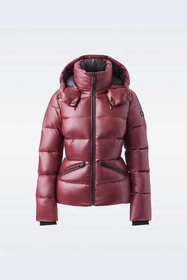 Puffers Women Mackage MADALYN Lustrous Light Down Jacket With Hood For Ladies White Puffers Women Mackage MADALYN Lustrous Light Down Jacket With Hood For Ladies White