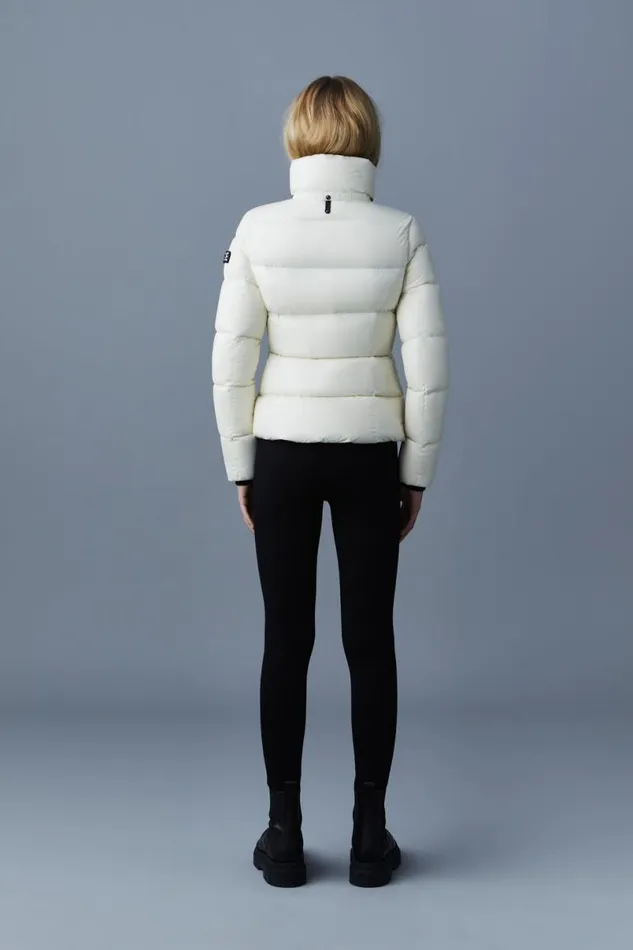 Puffers Women Mackage MADALYN Lustrous Light Down Jacket With Hood For Ladies White Puffers Women Mackage MADALYN Lustrous Light Down Jacket With Hood For Ladies White