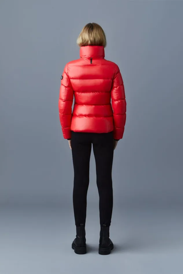 Puffers Women Mackage MADALYN Lustrous Light Down Jacket With Hood For Ladies White Puffers Women Mackage MADALYN Lustrous Light Down Jacket With Hood For Ladies White