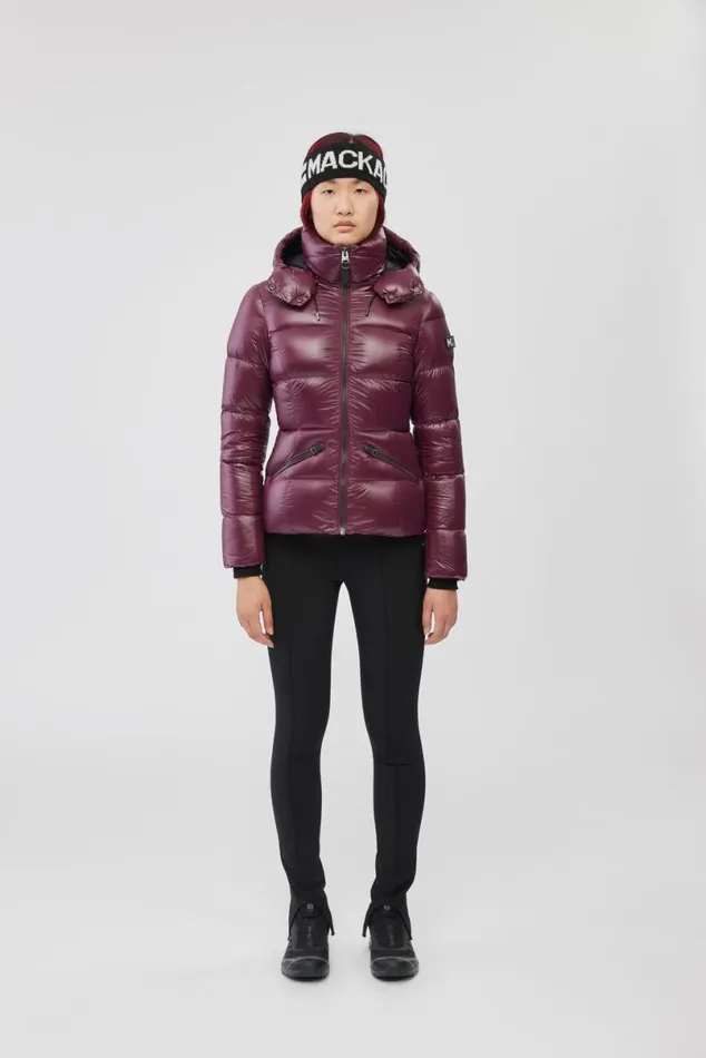 Puffers Women Mackage MADALYN Lustrous Light Down Jacket With Hood For Ladies White Puffers Women Mackage MADALYN Lustrous Light Down Jacket With Hood For Ladies White
