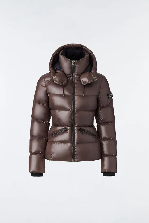 Puffers Women Mackage MADALYN Lustrous Light Down Jacket With Hood For Ladies White Puffers Women Mackage MADALYN Lustrous Light Down Jacket With Hood For Ladies White