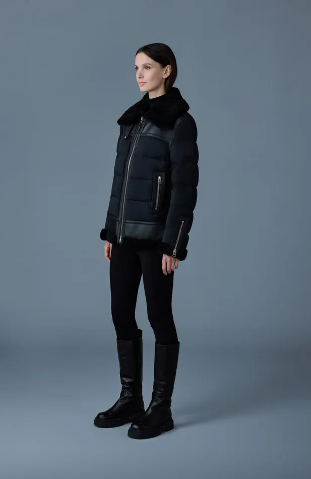 Puffers Women Mackage VANNA Mixedmedia Shearling Down Jacket Trenchnatural Puffers Women Mackage VANNA Mixedmedia Shearling Down Jacket Trenchnatural