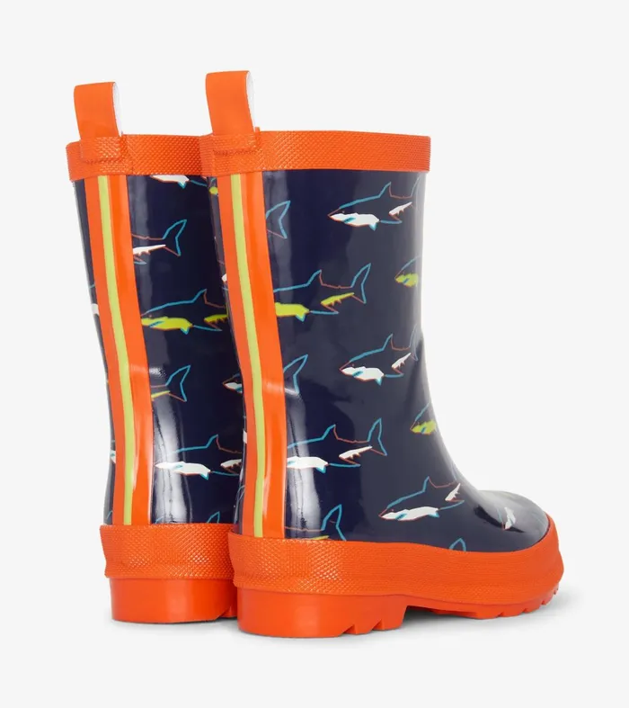 Rainwear BoysBaby and Toddler Hatley Boys Shark Shiny Rain Boots