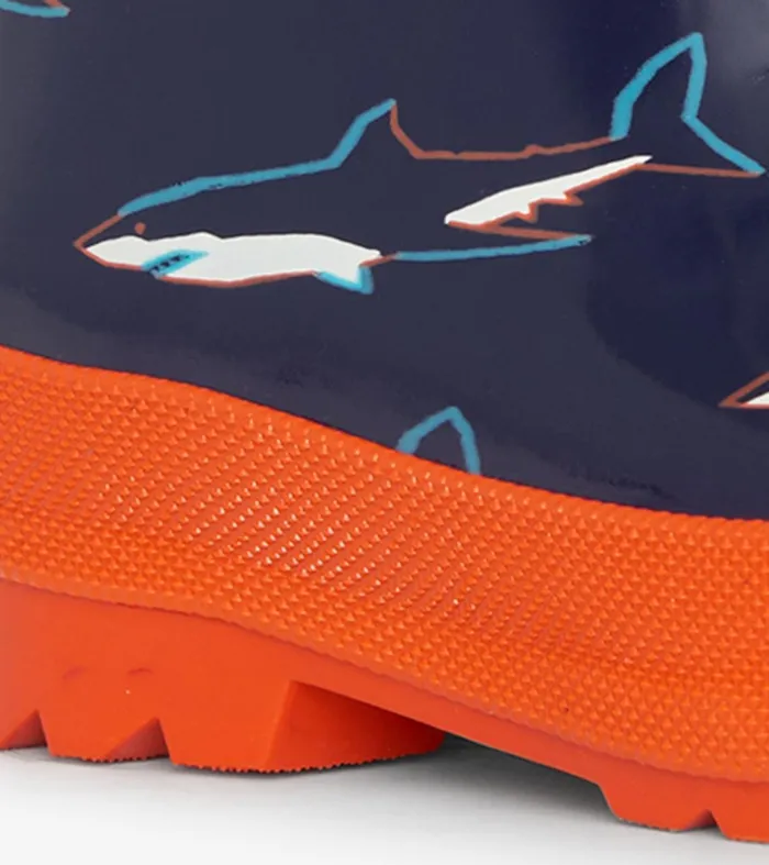 Rainwear BoysBaby and Toddler Hatley Boys Shark Shiny Rain Boots