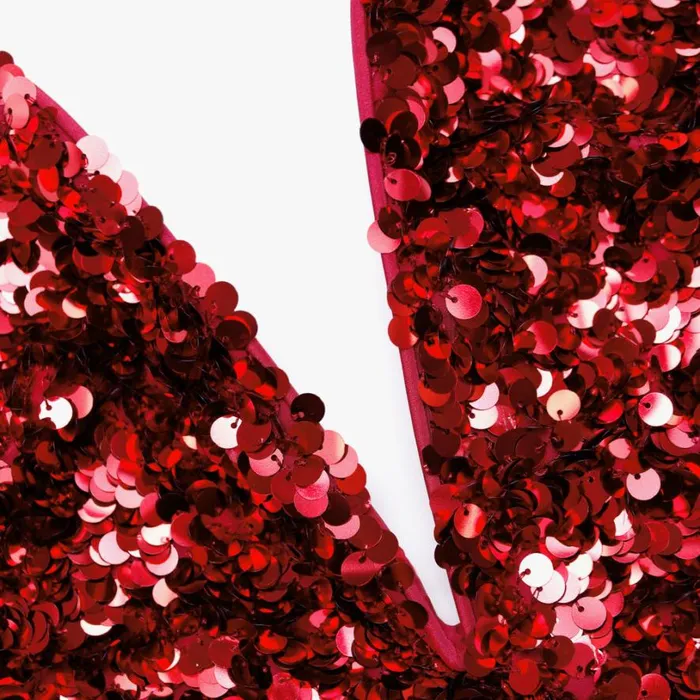 Red 3D Sequin Midi Dress Women Self Portrait Dresses