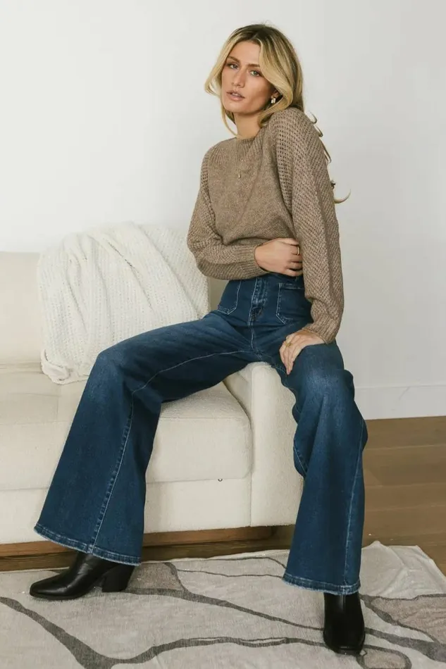 Reese Wide Leg Jeans Medium Wash Women Bohme Denim
