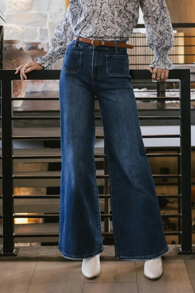 Reese Wide Leg Jeans Medium Wash Women Bohme Denim