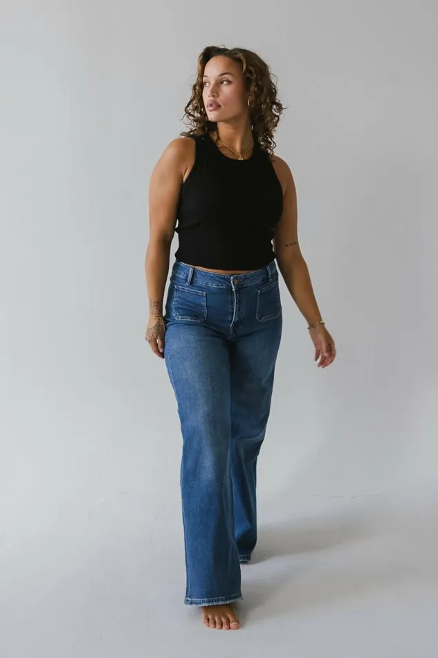 Reese Wide Leg Jeans Medium Wash Women Bohme Denim