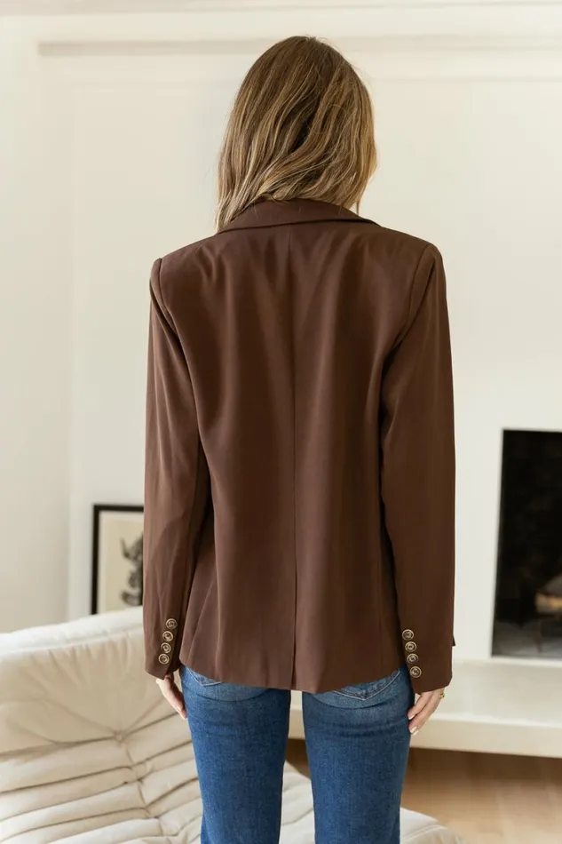 Romaine Blazer In Brown Brown Women Bohme Outerwear