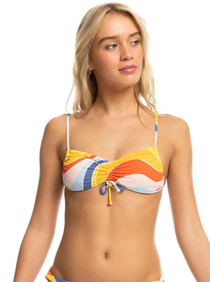 Roxy Bikini Tops Palm Cruz Bralette Bikini Top Tiger Lily Cruz 8211 Women