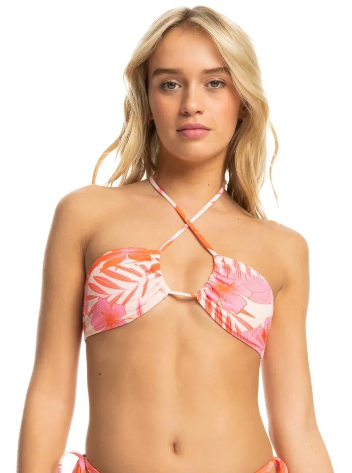 Roxy Bikinis Printed Beach Classics Triangle Bikini Top Pale Dogwood Lhibiscus 8211 Women Roxy Bikinis Printed Beach Classics Triangle Bikini Top Pale Dogwood Lhibiscus 8211 Women