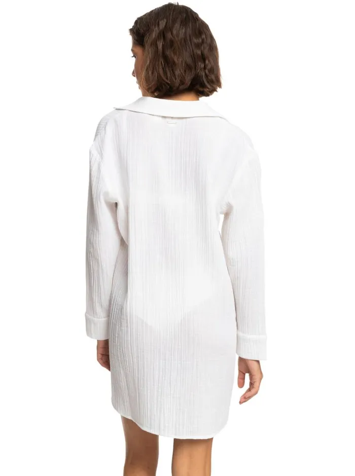 Roxy Cover Ups Sun And Limonade Shirt Dress Bright White 8211 Women